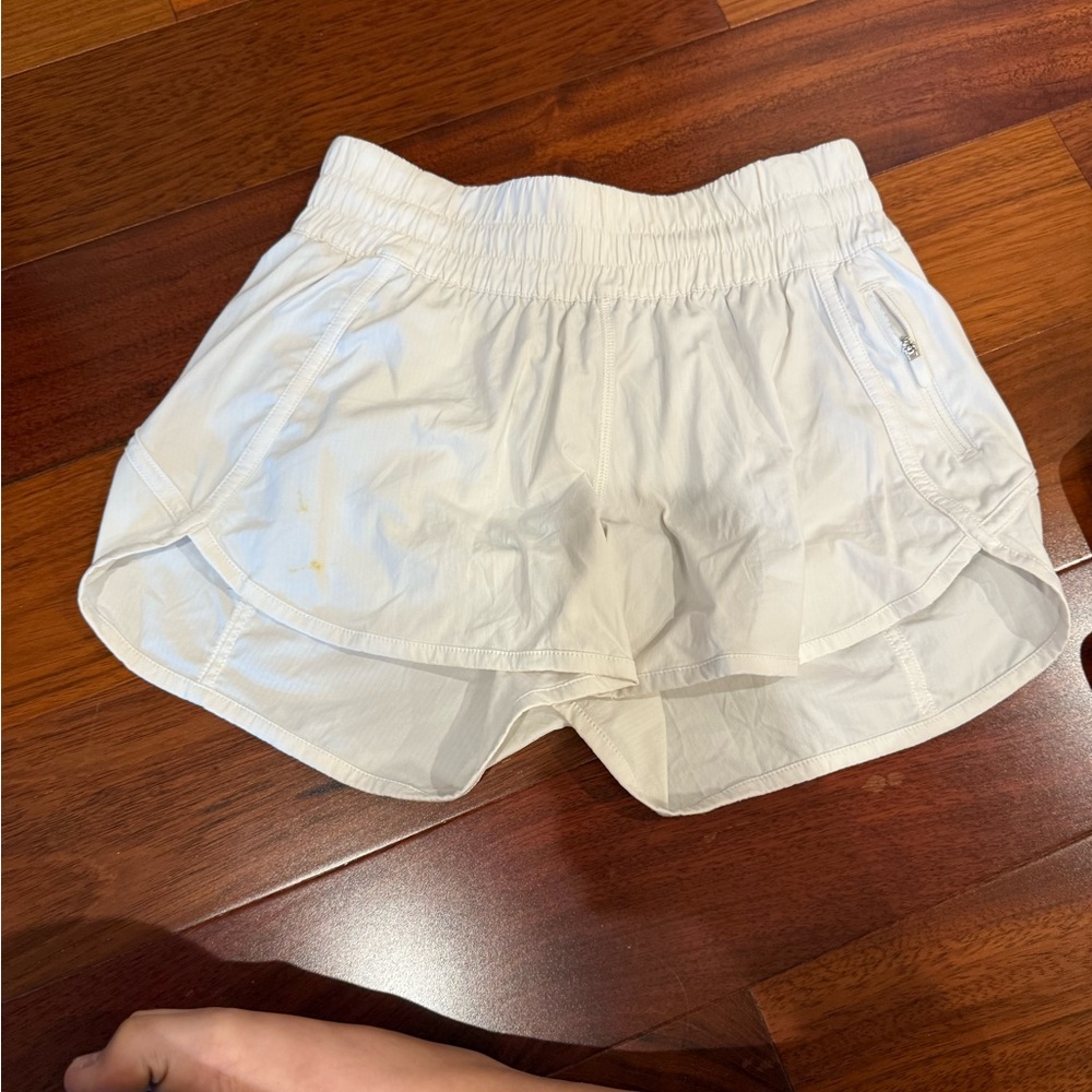 Women's White Athletic Shorts